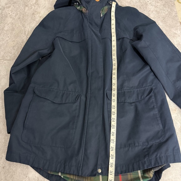 Pendleton Navy Field Jacket Hideaway Hood Plaid Lined Utility Coat XL Heritage G - Picture 7 of 8